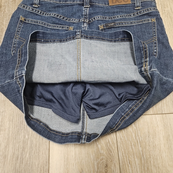 Lee Mini Skirt Denim Blue Jean Mid Rise Skort Women's 6 Western Casual Classic - Picture 8 of 11